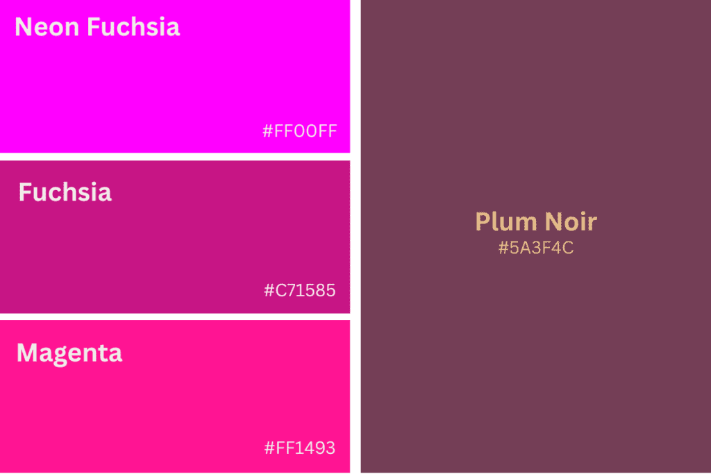 trendfraben electric fuchsia plum noir